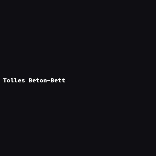 Tolles Beton-Bett