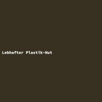 Lebhafter Plastik-Hut