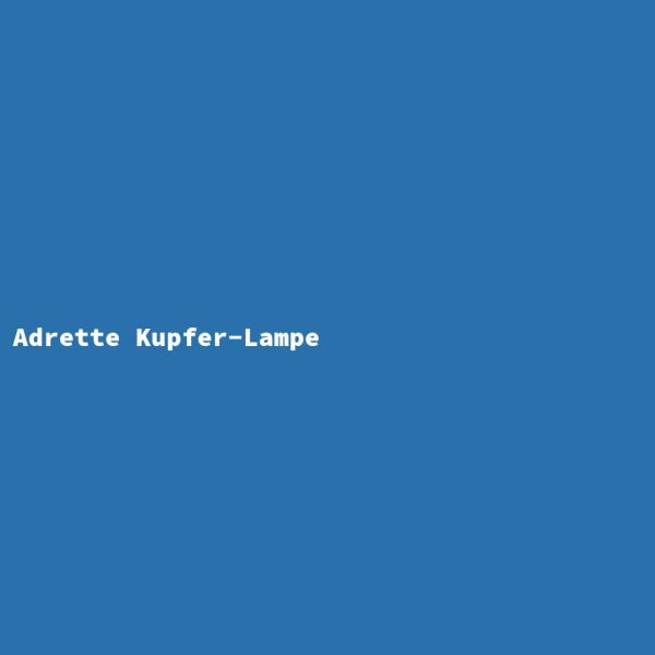 Adrette Kupfer-Lampe