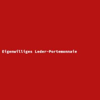Eigenwilliges Leder-Portemonnaie