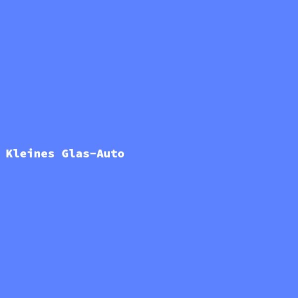 Kleines Glas-Auto