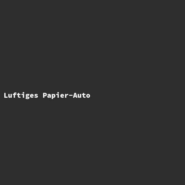 Luftiges Papier-Auto