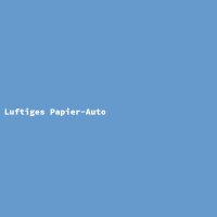 Luftiges Papier-Auto