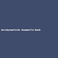Aerodynamische Baumwolle-Bank