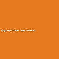 Unglaublicher Samt-Mantel