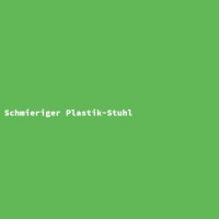 Schmieriger Plastik-Stuhl