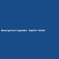 Besorgniserregender Kupfer-Schal