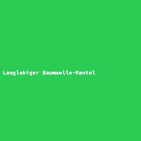 Langlebiger Baumwolle-Mantel