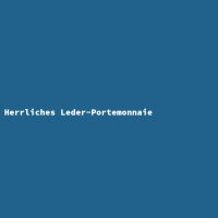 Herrliches Leder-Portemonnaie