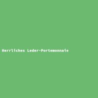 Herrliches Leder-Portemonnaie
