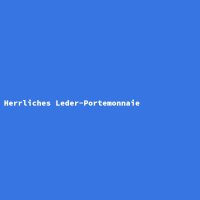 Herrliches Leder-Portemonnaie