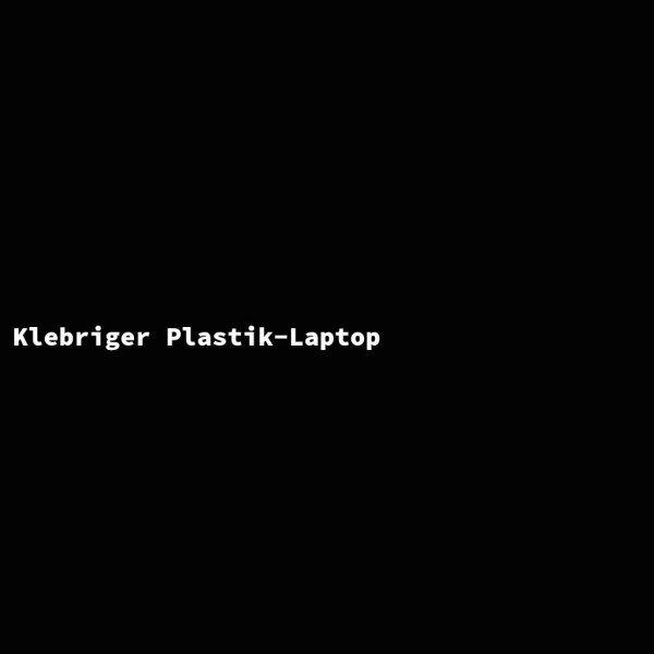 Klebriger Plastik-Laptop