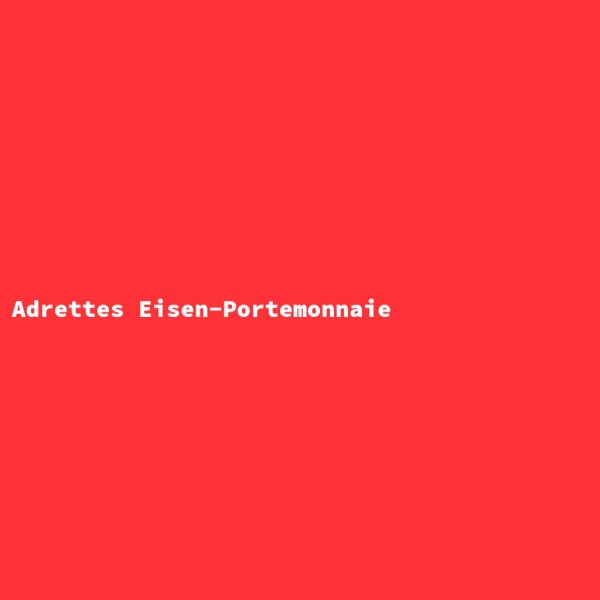 Adrettes Eisen-Portemonnaie