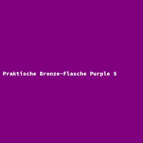 Praktische Bronze-Flasche Purple S