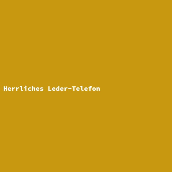 Herrliches Leder-Telefon