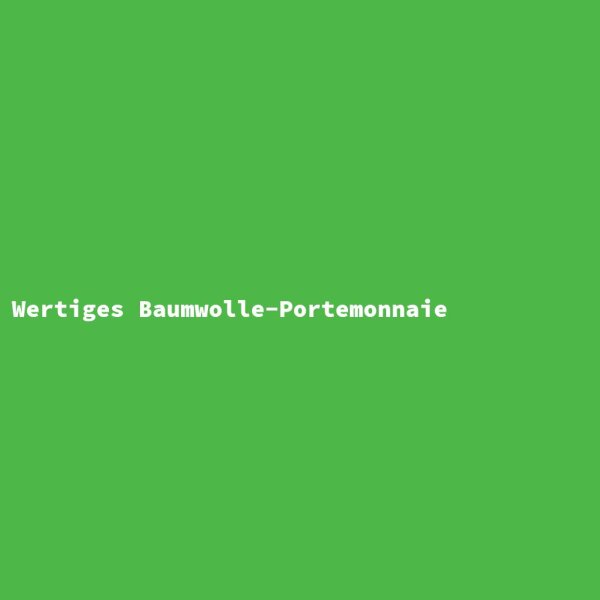 Wertiges Baumwolle-Portemonnaie