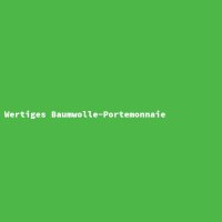 Wertiges Baumwolle-Portemonnaie