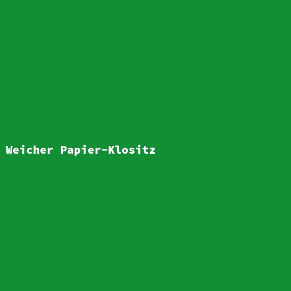 Weicher Papier-Klositz