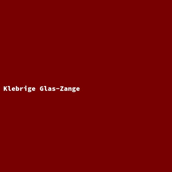 Klebrige Glas-Zange