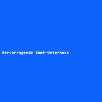 Hervorragende Samt-Unterhose