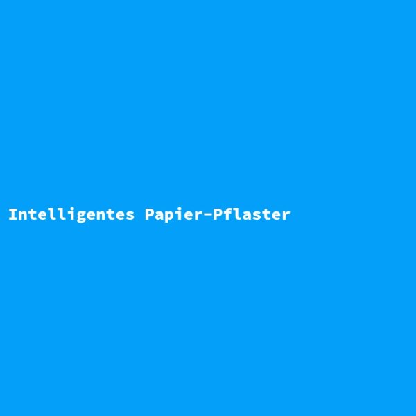 Intelligentes Papier-Pflaster