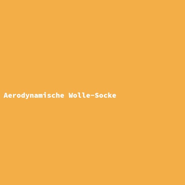 Aerodynamische Wolle-Socke