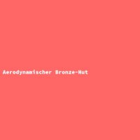 Aerodynamischer Bronze-Hut