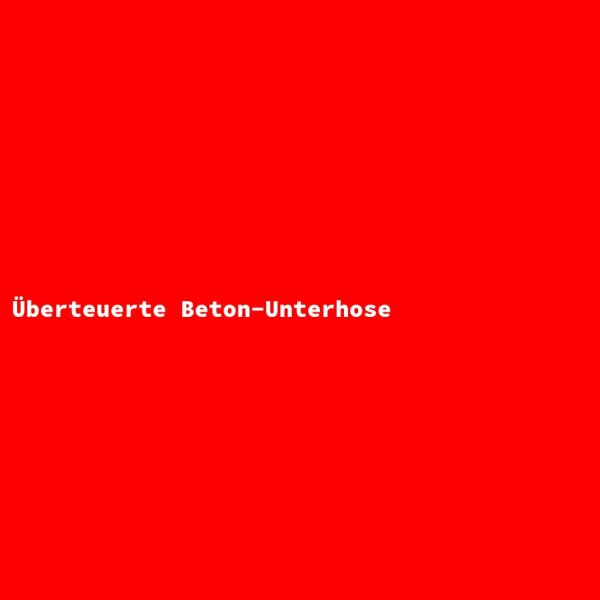 &Uuml;berteuerte Beton-Unterhose