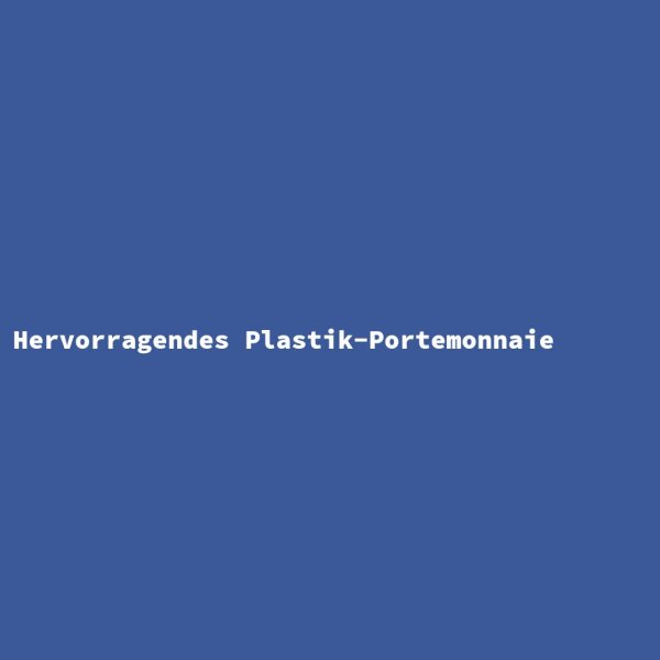 Hervorragendes Plastik-Portemonnaie