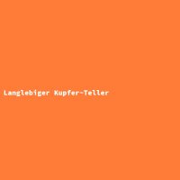 Langlebiger Kupfer-Teller