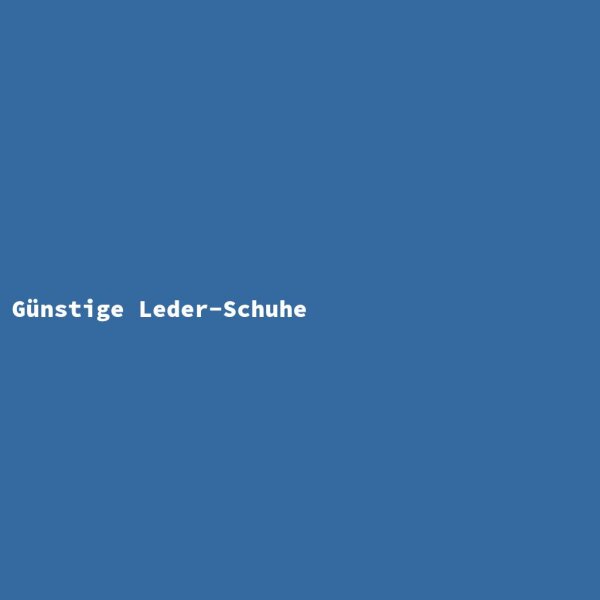 G&uuml;nstige Leder-Schuhe