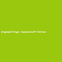 Eigenwilliger Kunststoff-Teller