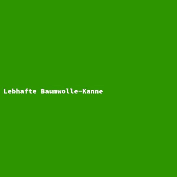 Lebhafte Baumwolle-Kanne