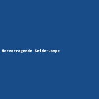 Hervorragende Seide-Lampe