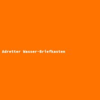 Adretter Wasser-Briefkasten