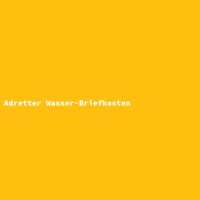 Adretter Wasser-Briefkasten