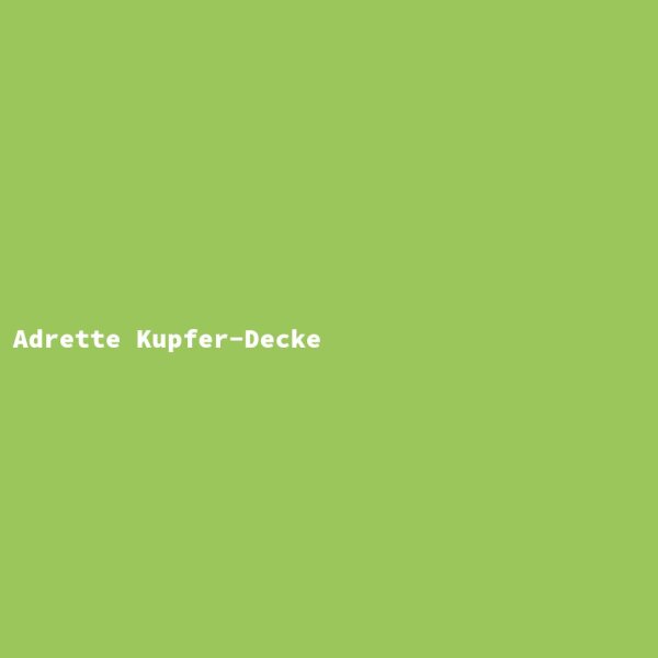 Adrette Kupfer-Decke