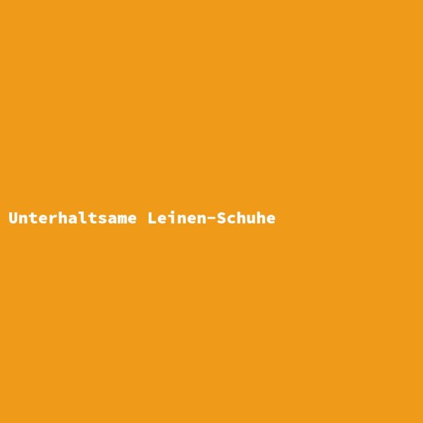 Unterhaltsame Leinen-Schuhe