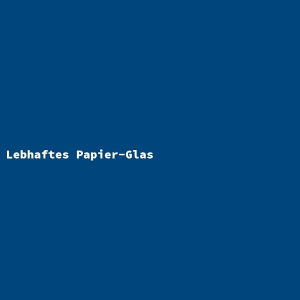 Lebhaftes Papier-Glas