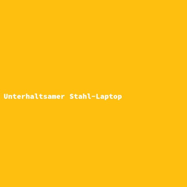 Unterhaltsamer Stahl-Laptop