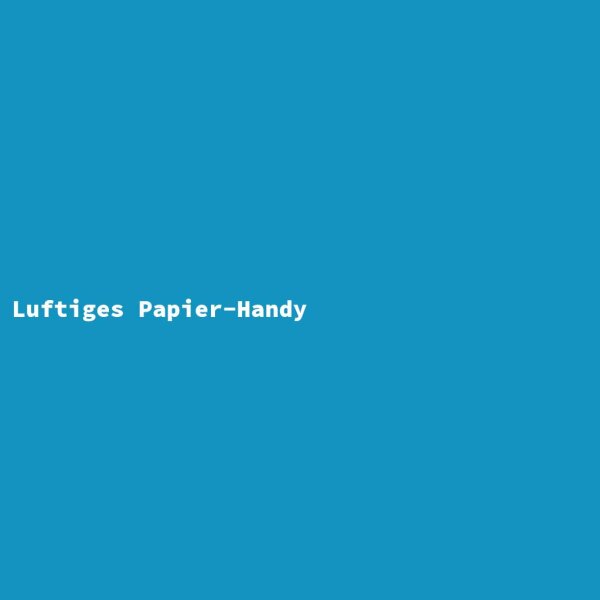 Luftiges Papier-Handy