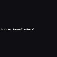 Schicker Baumwolle-Mantel