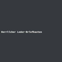 Herrlicher Leder-Briefkasten