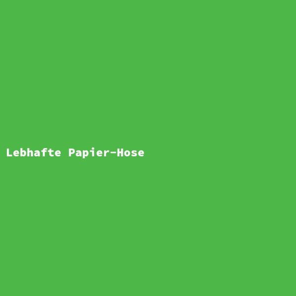 Lebhafte Papier-Hose