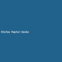Kleine Papier-Socke