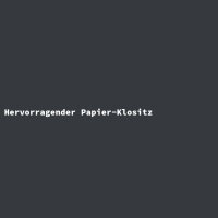 Hervorragender Papier-Klositz
