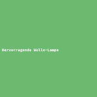 Hervorragende Wolle-Lampe