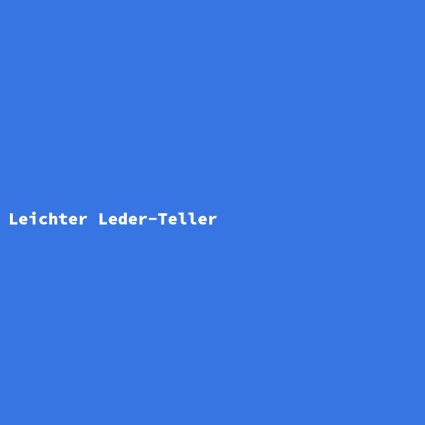 Leichter Leder-Teller