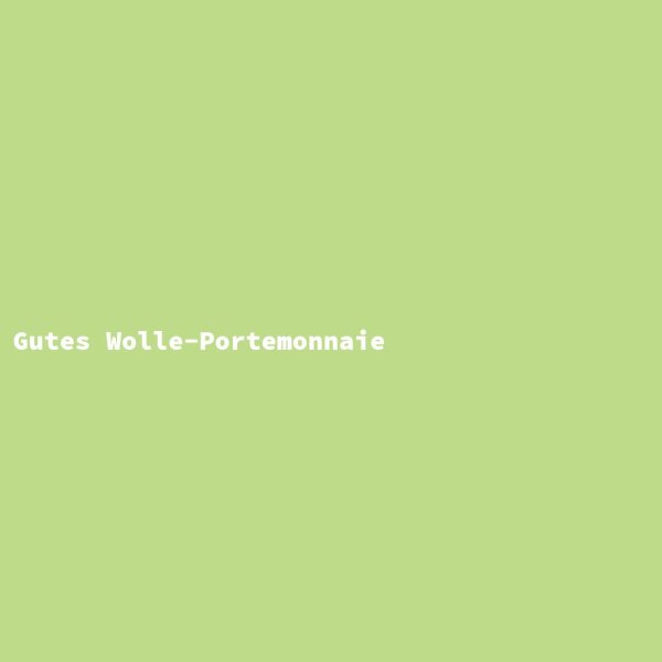Gutes Wolle-Portemonnaie