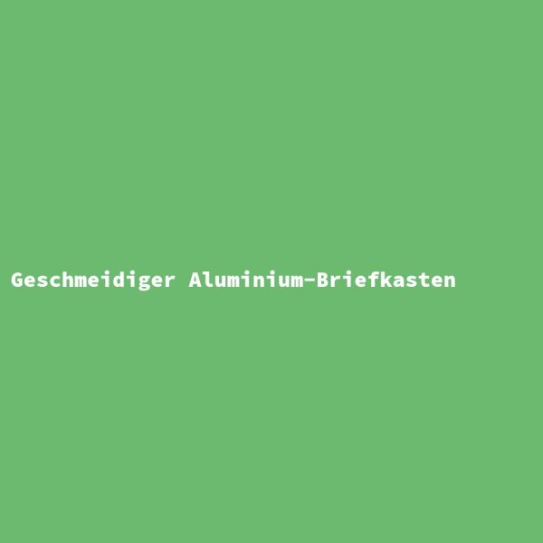Geschmeidiger Aluminium-Briefkasten